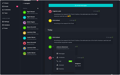 Latest activity dashboard