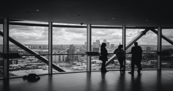 people in the background of windows
